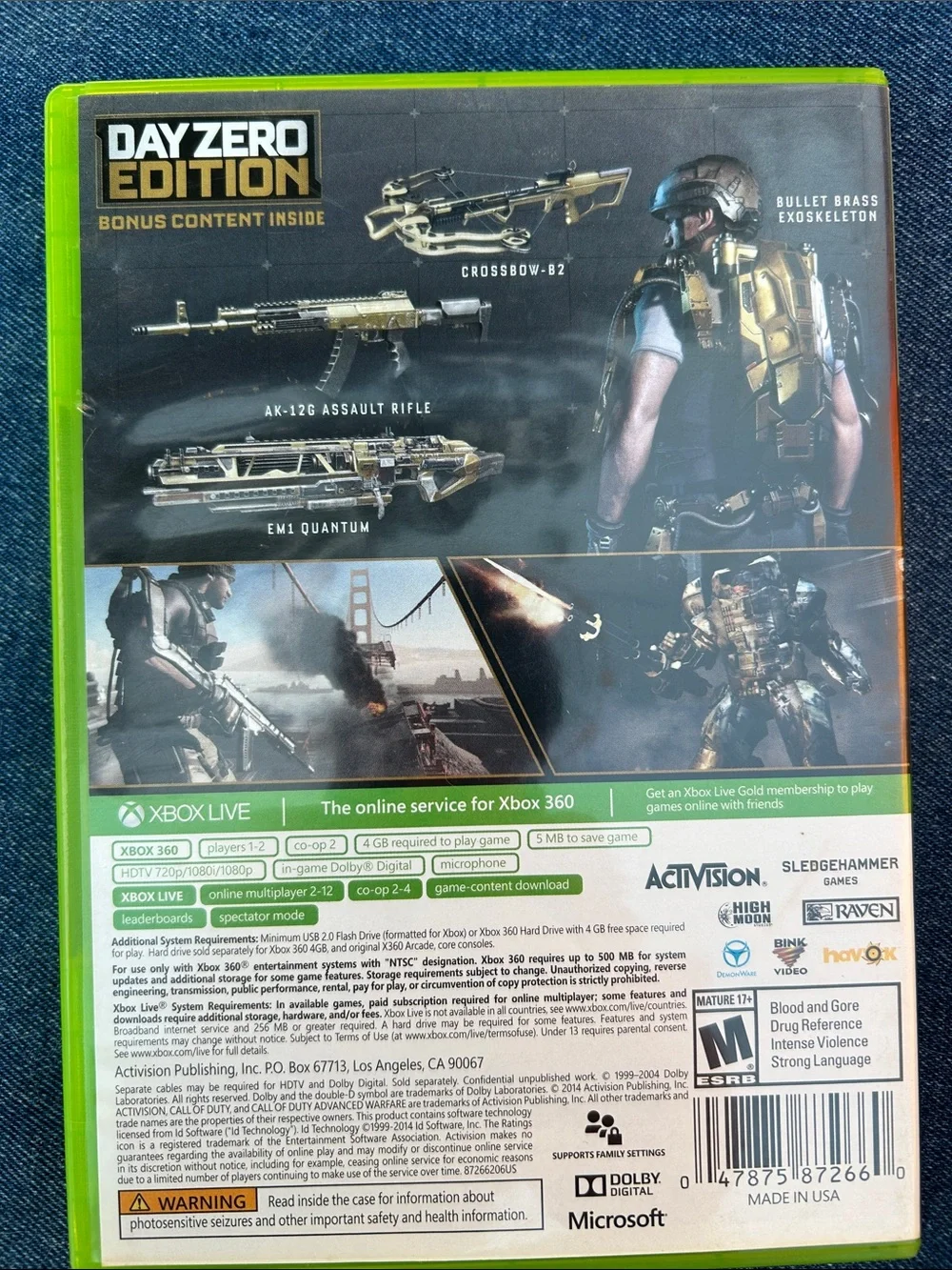 Game Bundle /Call of Duty: Ghosts & Advanced Warfare - Green Cases